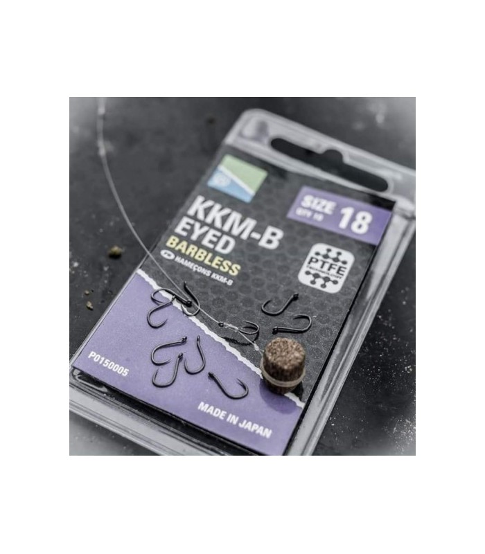 PRESTON KKM-B EYED HOOKS size12 BARBLESS