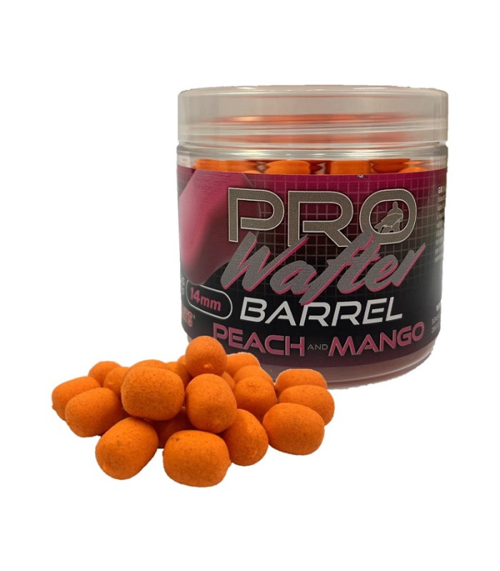 Starbaits Pro Peach & Mango Wafter Barrel 14mm 50gr