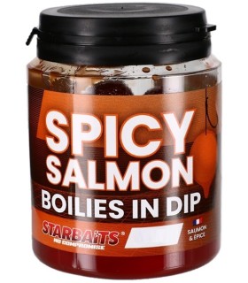 Starbaits Spicy Salmon Boiles In Dip 20mm 150gr