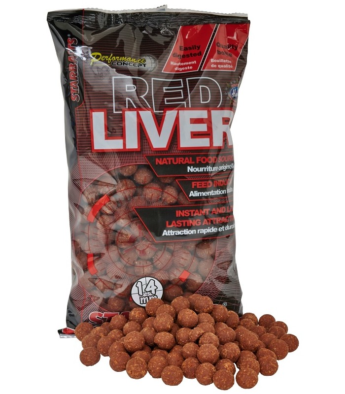 Starbaits PC Red Liver Boiles 14mm 800gr